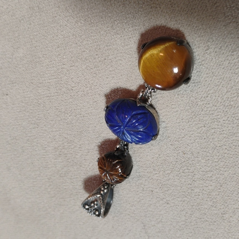 Elegant Blue and Brown pendant - Picture 2 of 5